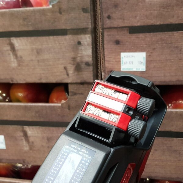 2-regelig, etik 37x28mm