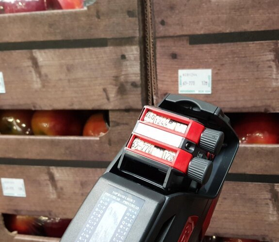 2-regelig, etik 37x28mm